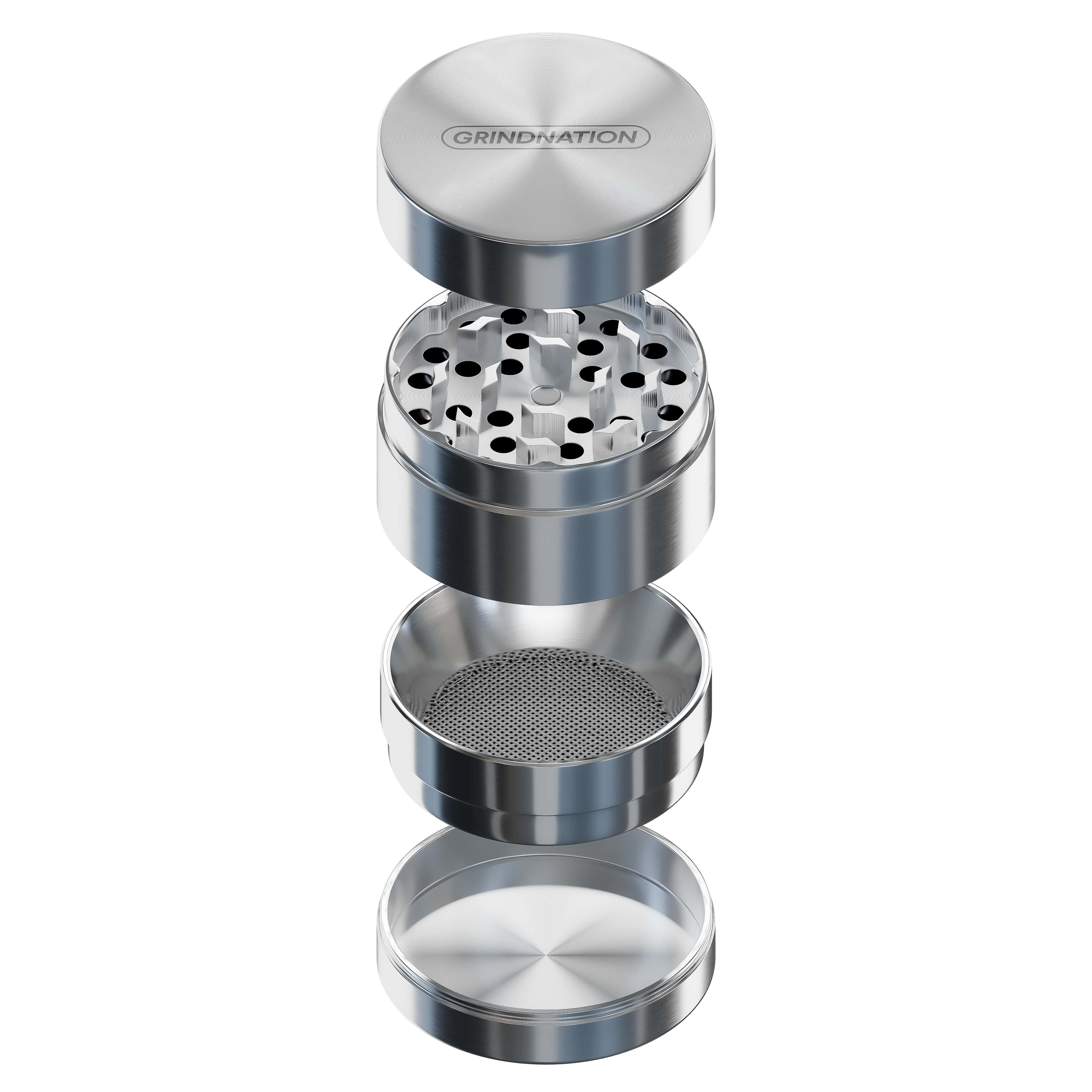 Grinder Edelstahl 4-teilig (50mm) 