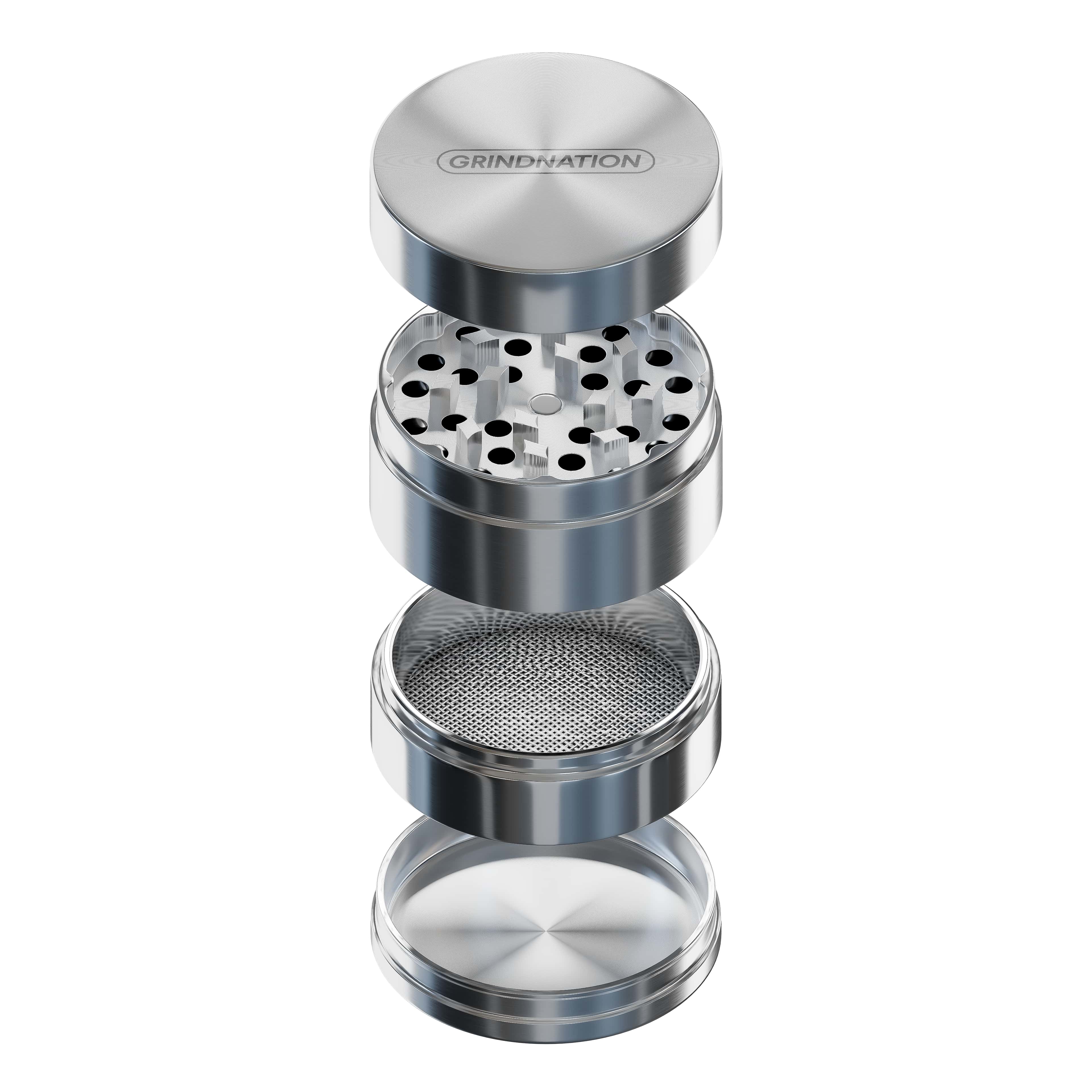 Grinder Edelstahl 4-teilig (55mm)